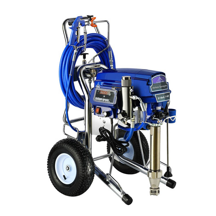 Heavy Duty SF-Mark 7 HD Airless Paint Sprayer Professional Putty Plaster Sprayer with Quick Reel System Long Piston HD Pump