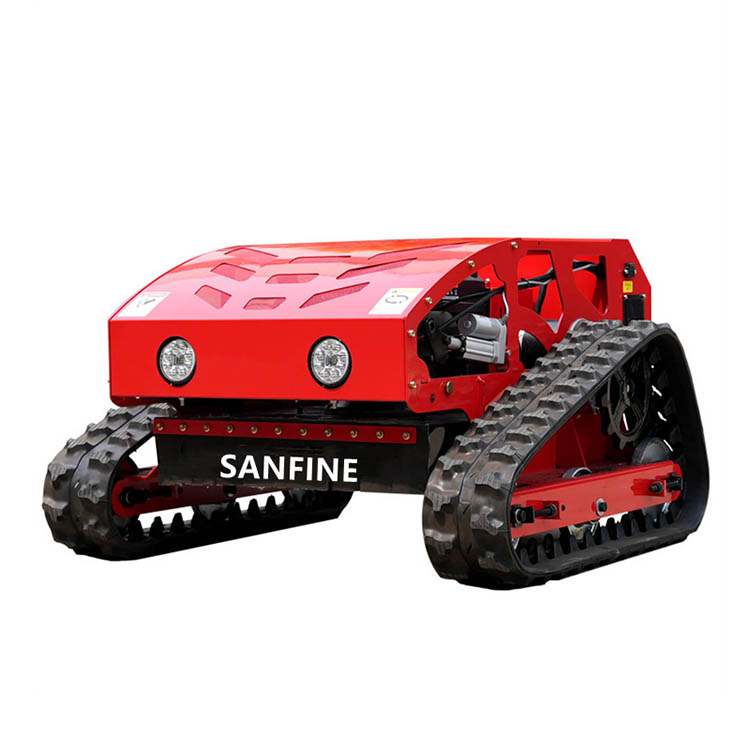 Sanfine Robotic Lawn Mower Rubber Tracked 4-Stroke Remote-controlled Agricultural Self-propelled Garden Zero Rotation Lawnmower