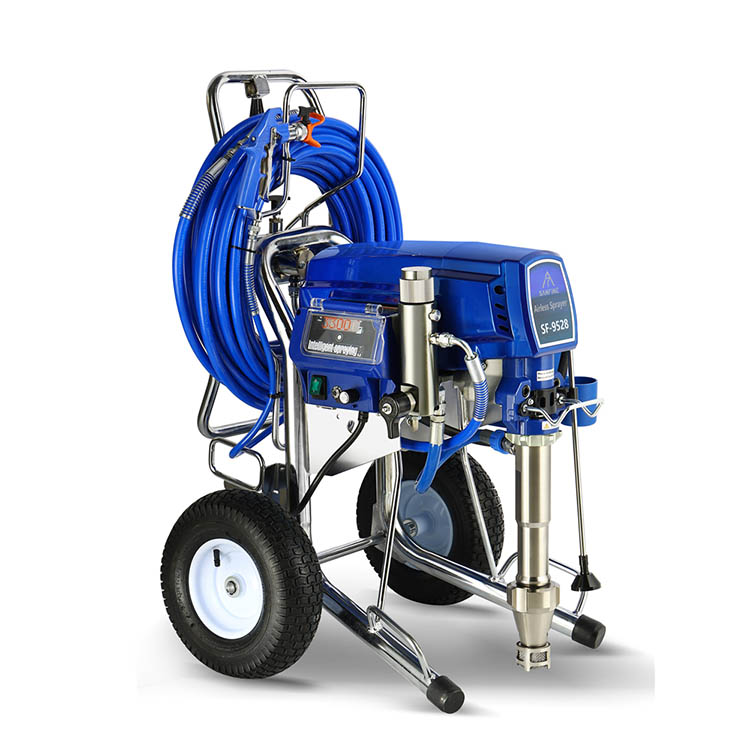 Professional Cart Airless Paint Sprayer Thinning-Free Putty Sprayer Gypsum Plaster Spraying Machine with Quick Reel System