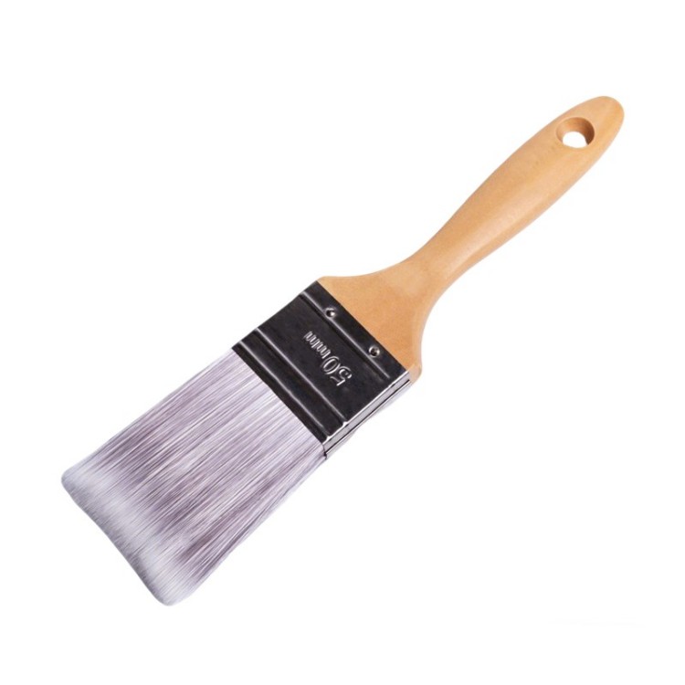 Sanfine Long Length-out 70mm Maple Handle Paint Brush PET Bristle Mixed Filaments Stainless Iron Tin Ferrule Dust Brush