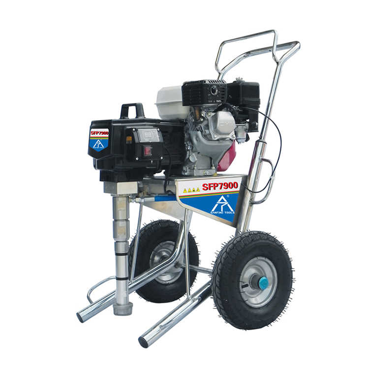 Heavy Duty Textured Airless Sprayer Gas Powered Airless Putty Sprayer Gasoline Powered Piston Pump for High Viscosity Liquids