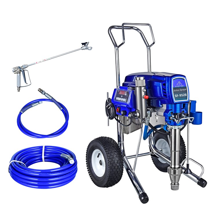 Sanfine SF-9528 Contractors Choice Airless Painting Machine Ultra PC Plaster Airless Sprayer for Heavy Coating and Texture Putty