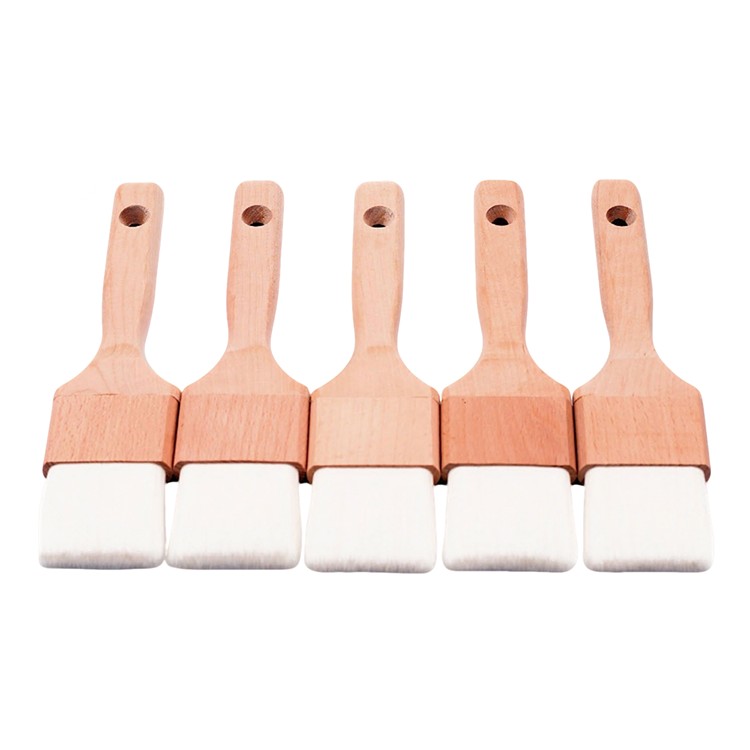 Sanfine Solid Wood Water Filament Paintbrush Beech Wood Handle White PBT Filament Brush Boast Advantages in Coating Application