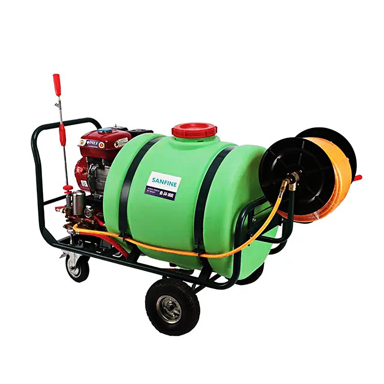 Gasoline Power Sprayer Hand Push Convenient Agriculture Irrigation Trolley Pressure Washer Gas Power Garden Machine