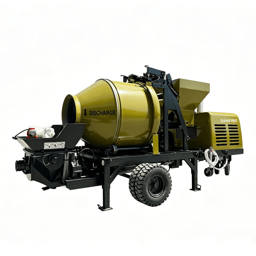 SF-PM30R/40R Paint Mixer Cement Sprayer Gun Cement Conveyor Pump Machine Hydraulic Pump Mortar Portable Trailer All-in-one Diesel Engine